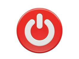 Power button icon 3d illustration vector