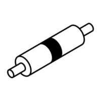 Check out line isometric icon of rolling pin vector