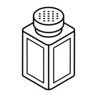 Ready to use outline icon of salt shaker vector