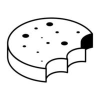 A premium line isometric icon of cheese slice vector