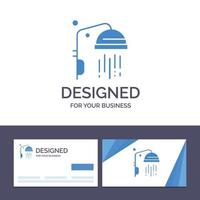 tarjeta de visita creativa y plantilla de logotipo baño ducha limpia ilustración vectorial vector