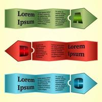 Modern vector infographic template with arrows. Business infographics design template.