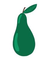 ilustración dibujada a mano de aguacate vectorial. clipart de vector de fruta de aguacate verde