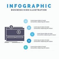 Crowdfunding. funding. fundraising. platform. website Infographics Template for Website and Presentation. GLyph Gray icon with Blue infographic style vector illustration.