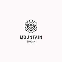 Mountain simple line art logo template vector illustration design