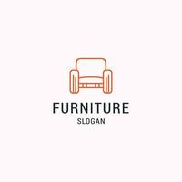 Furniture logo icon flat design template vector