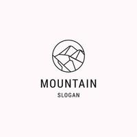 Mountain logo icon flat design template vector