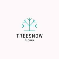 tree snow forest for logo design vector