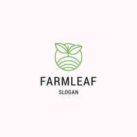 Farm leaf logo icon design template vector illustration