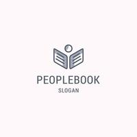 people book vector logo template. This design use people symbol.