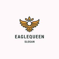 Eagle queen logo vector design template