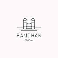 plantilla de diseño plano de icono de logotipo de ramadán vector