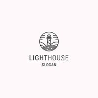 Light House logo icon design template vector