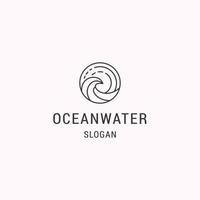 Ocean water Logo Design. Creative Idea logos designs Vector illustration template