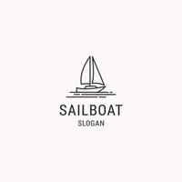 Sailboat logo icon design template vector