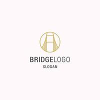 Bridge logo icon flat design template vector