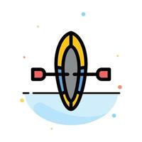 Boat Summer Beach Abstract Flat Color Icon Template vector