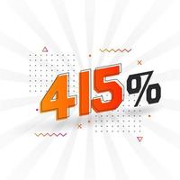 415 discount marketing banner promotion. 415 percent sales promotional design. vector