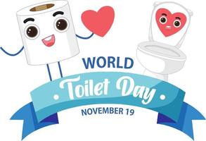 World toilet day text design vector