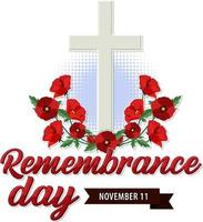 Remembrance Day Logo Design vector