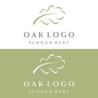 Autumn oak leaf logo and oak tree logo. With easy and simple editing of vector illustration.