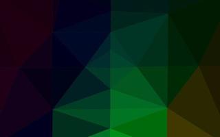 Dark Green vector shining triangular template.