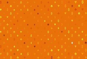 Light orange vector background with cards signs.