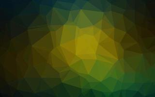 Dark Green, Yellow vector abstract polygonal layout.