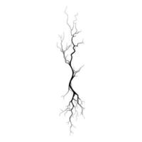 Crack on concrete or ground due to aging or drought. Fissure isolated in white background. Vector illustration