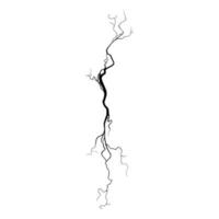 Crack on concrete or ground due to aging or drought. Fissure isolated in white background. Vector illustration