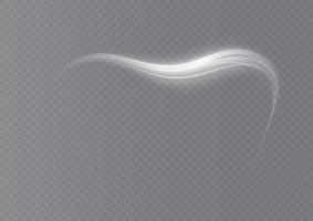 White glowing shiny lines effect vector background. Luminous white lines of speed. Light glowing effect. Light trail wave, fire path trace line and incandescence curve twirl.