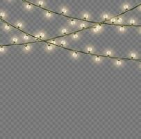 Christmas lights isolated background. Christmas light multicolored garlands. xmas lamp glowing garland. for the new year and christmas. light effect. Vector illustration.