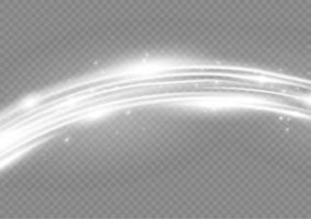 Golden glowing shiny lines effect vector background. Luminous white lines of speed. Light glowing effect. Light trail wave, fire path trace line and incandescence curve twirl.