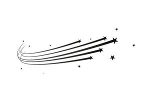 Abstract shooting star, falling star with a powerful trail star on a white background Meteoroid, comet, speed line, motion vortex, asteroid, speed motion line. vector