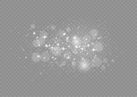 White sparks glitter special light effect. Vector sparkles. Sparkling magic dust particles effect. Stardust sparks