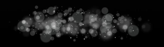 Light bokeh effect isolated background. Light abstract glowing bokeh lights. Christmas background from shining dust. Christmas concept flare sparkle. White png dust light. vector