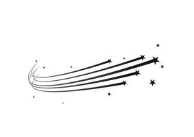 Abstract shooting star, falling star with a powerful trail star on a white background Meteoroid, comet, speed line, motion vortex, asteroid, speed motion line. vector