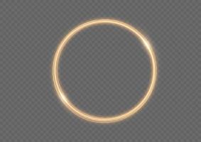 Light golden swirl. Curve golden line light effect. Glowing golden circle. Light gold pedestal, podium, portal, platform, table. Magic circle vector. vector