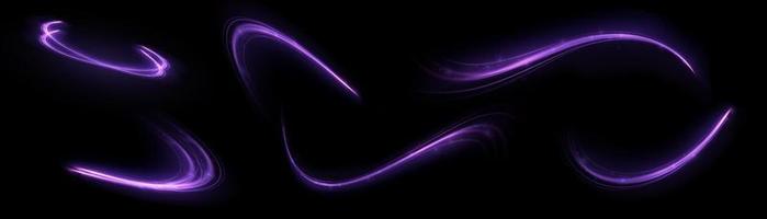 Glowing shiny lines effect vector background. Luminous white lines of speed. Light glowing effect. Light trail wave, fire path trace line and incandescence curve twirl.