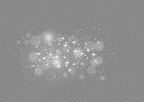 White sparks glitter special light effect. Vector sparkles. Sparkling magic dust particles effect. Stardust sparks