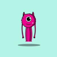 Cute cartoon monsters character. Monsters in flat style vector. Vector illustration.