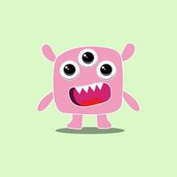 Cute cartoon monsters character. Monsters in flat style vector. Vector illustration.