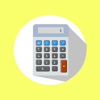 Basic calculator with set of digits isolated on white. Flat design. EPS 10 vector illustration.