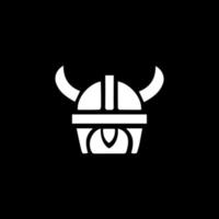 Futuristic viking helmet. Suitable for game store, game developer, game review blog or vlog channel, game fan or community, etc vector