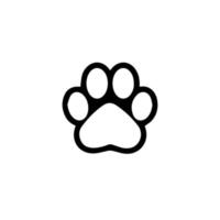 Set of animal paw print. Dog or cat footprint vector icon illustration Paw prints, icon. Vector paw. Dog, puppy, cat, bear, wolf. Legs. Foot prints.