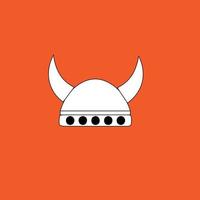 Futuristic viking helmet. Suitable for game store, game developer, game review blog or vlog channel, game fan or community, etc vector