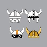 casco vikingo futurista. adecuado para tienda de juegos, desarrollador de juegos, blog de revisión de juegos o canal de vlogs, fanático o comunidad de juegos, etc. vector