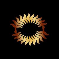 Gold award laurel wreath on dark background. vector