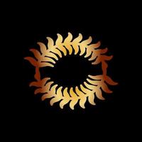 Gold award laurel wreath on dark background. vector