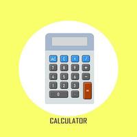 Basic calculator with set of digits isolated on white. Flat design. EPS 10 vector illustration.